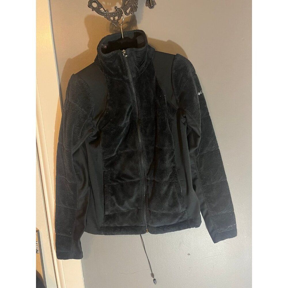 Columbia women’s size medium black Omni-heat tech fleece jacket coat